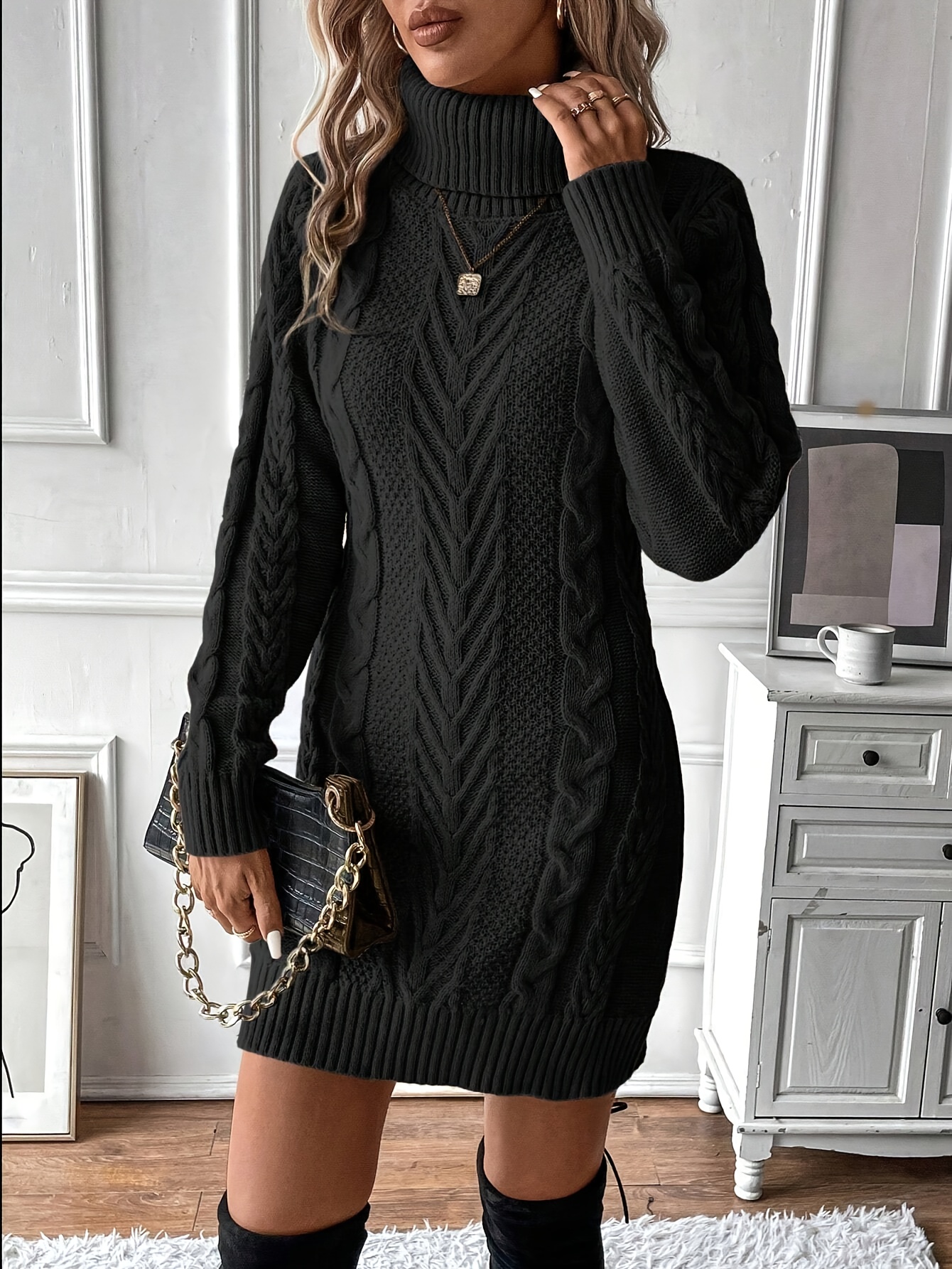 sweater dress sold on Temu United States