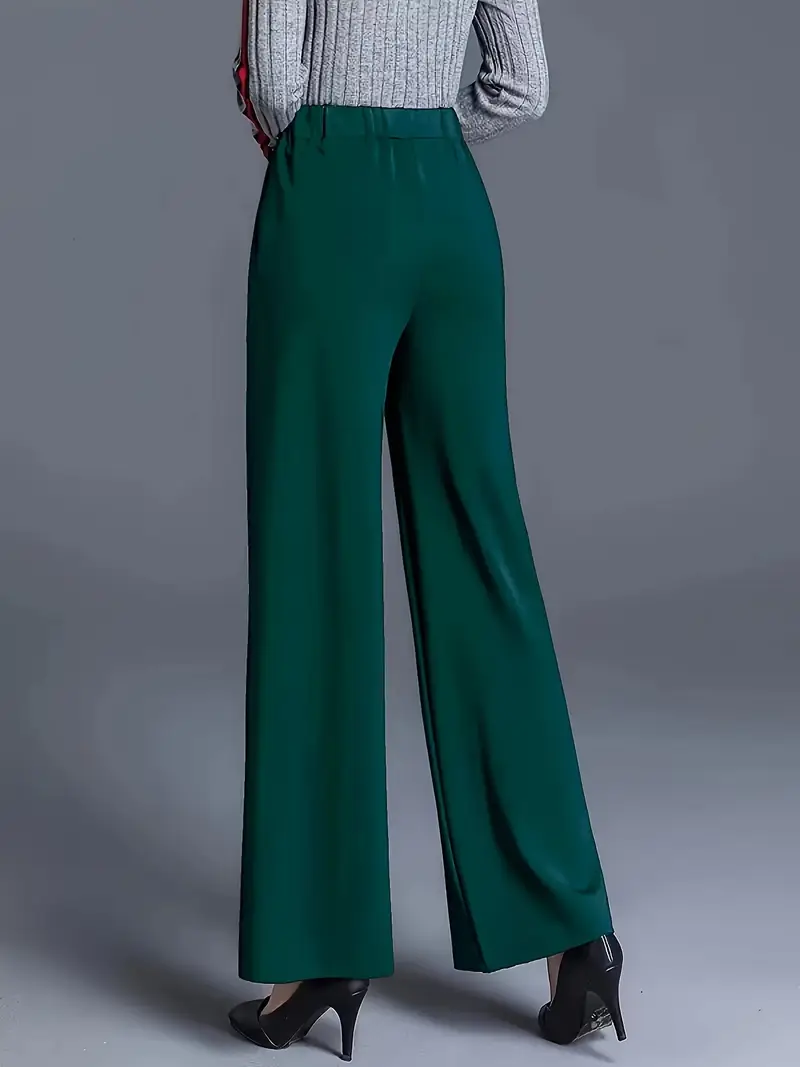 summer fit solid color wide leg pants elegant high - Temu summer fit solid color wide leg pants elegant high - Temu