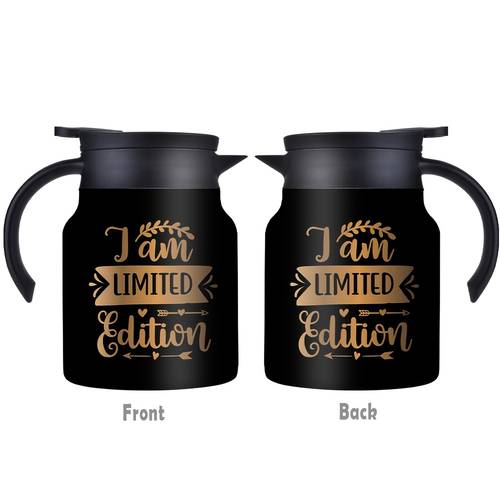item picture 1pc of 34 ounces or 1000 milliliters insulated a double walled coffee pot stainless steel tea kettle with a handle and lid ideal for family and friend birthday celebrations christmas gifts
