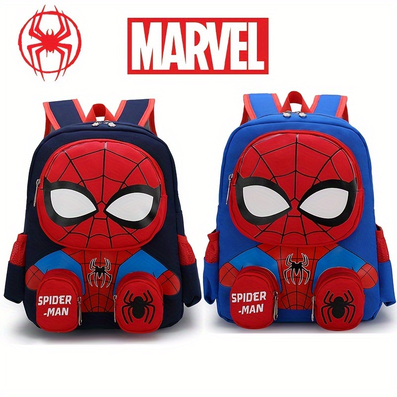 

Spider-man Small School Backpack, Kawaii Colorblock Zipper Travel Rucksack