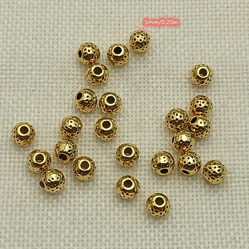 12pcs Vintage Round Loose Spacer Beads, Ethnic Style Beads