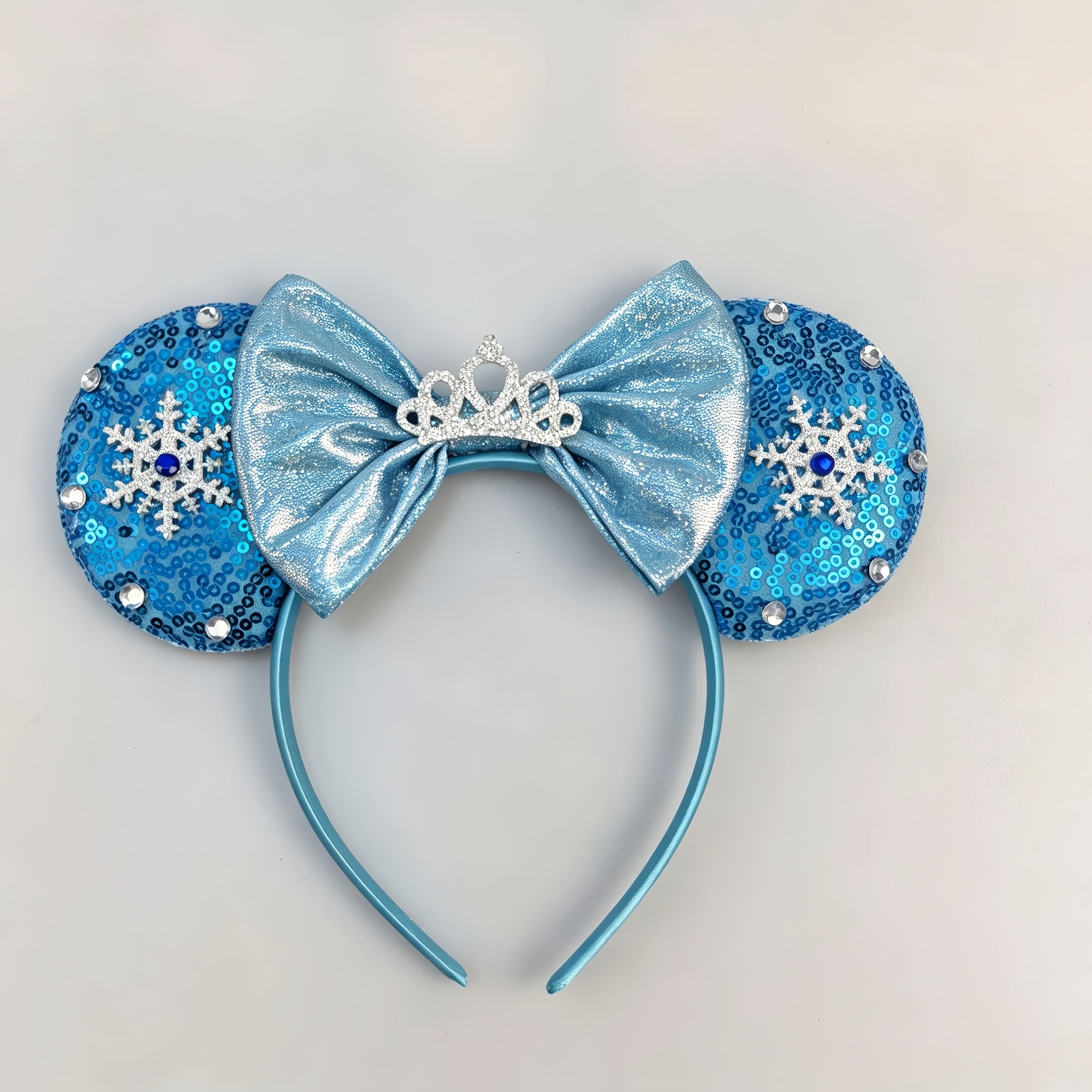 TEMU Kit de pintura de diamantes, kit de pintura de diamantes con temática de Frozen, de orejas de Minnie con copo de nieve y lentejuelas de de