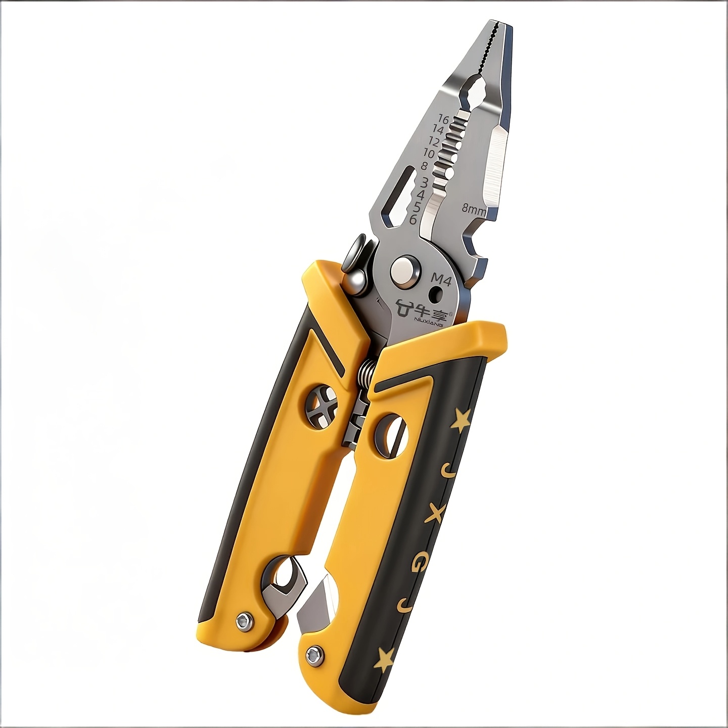 TEMU Professional Tool For Electricians, Featuring Multifunctional Pliers That Can Strip, Crimp, And Cut Wires