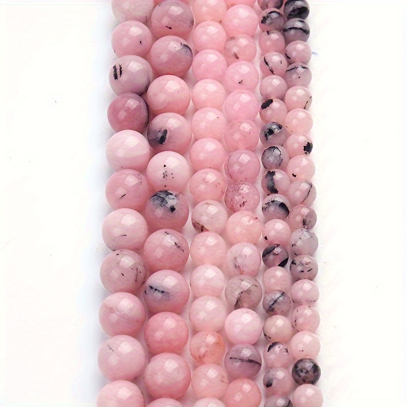 

Natural Pink Opal Beads 6/8/10mm - Smooth Round Loose Gemstones For Diy Jewelry Making, Bracelets & Necklaces - Perfect Gift For Women