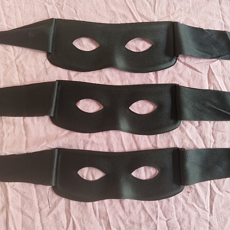 

Lot de 6 masques en PVC noir, une seule taille, accessoires de costume pour adultes, pas besoin de fourniture d'