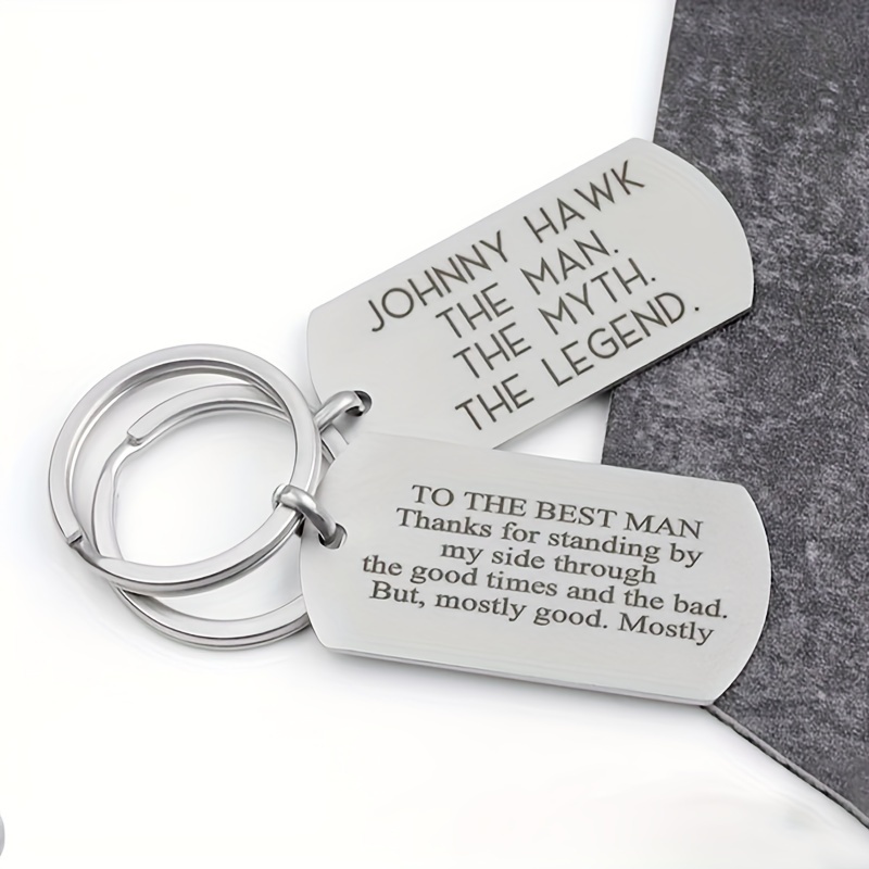 

Personalized Stainless Steel Dog Tag Keychain - Engraved Custom Alphabets, Oblong Shape, Single Individual Piece, Ideal Tool With Ring Buckle - Perfect Gift For Couples, Valentine's Day