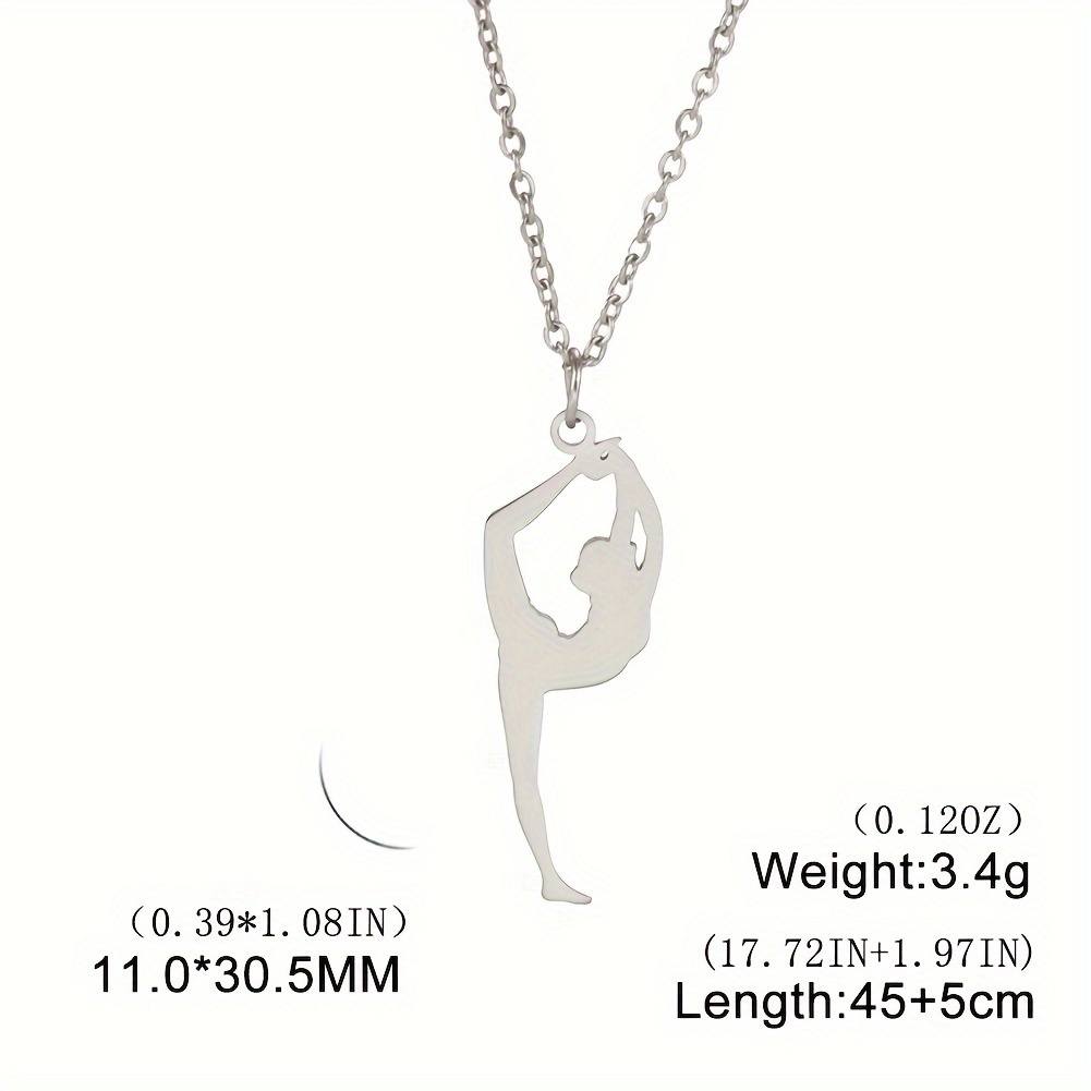 E-shop Unisex Mode Gymnastik Halskette Sport Fitness Übung Halskette Schmuck Geschenk Neuer Athlet Rhythmische Gymnastik Halskette Geeignet für
