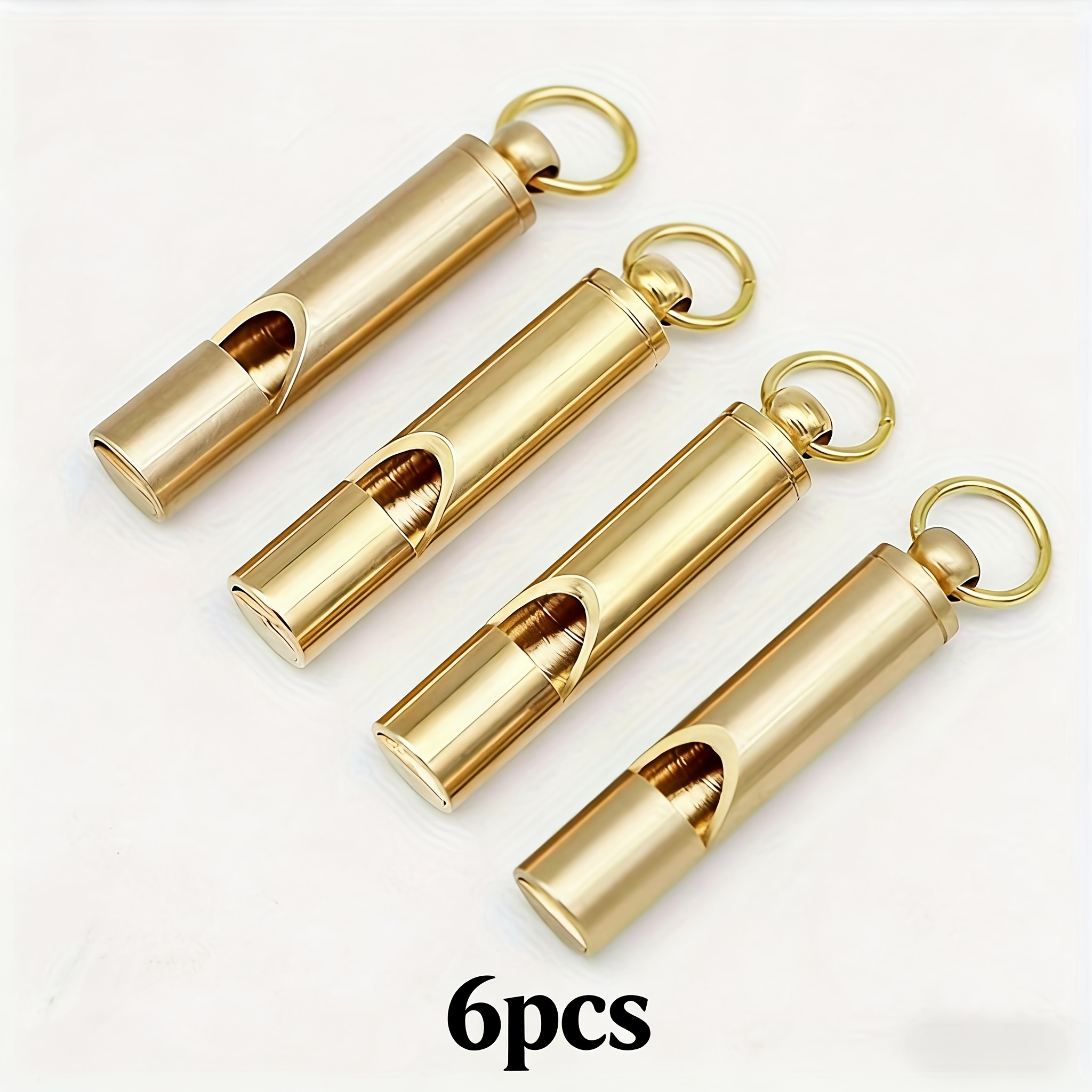 6pcs, Loud Emergency Survival Whistle - Heavy-duty With A , Suitable For Outdoor, Camping, , Sports Competitions - Compact Safety Whistle, Essential For Emergency Preparedness, Simple Cylindrical