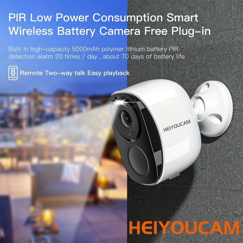 outdoor wireless battery security camera 3mp video Temu