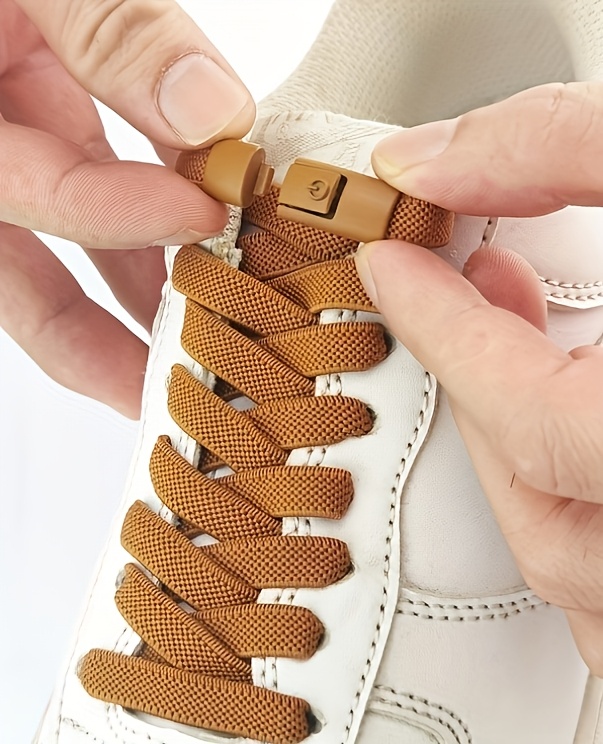 Two Pieces of Laces And Two Buckles, Measuring 100.0 cm, Suitable for Everyone, Featuring Adjustable Elastic Shoelaces That Are Portable And Provide Greater Comfort, Designed As No-Tie Shoelace Buckles for Both Men And Women, Including Elastic Loafer Buckles And Metal Locking Buckle Head Accessories.