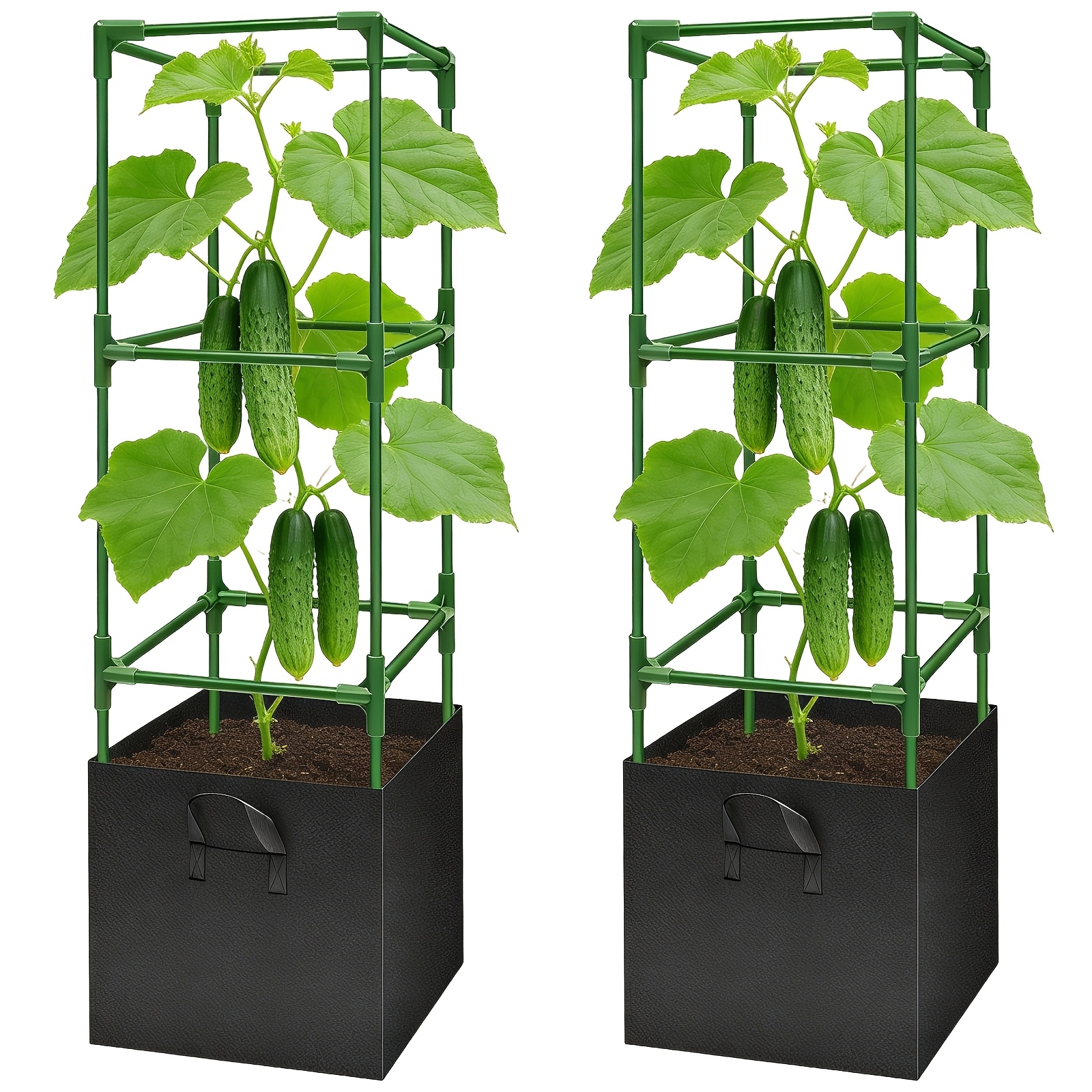 E-shop 2/4 Stk. atmungsaktive Garten-Pflanzbeutel | Leicht langlebig, für den Innen- Außenbereich geeignet, ideal für Gemüse Blumen, traditioneller