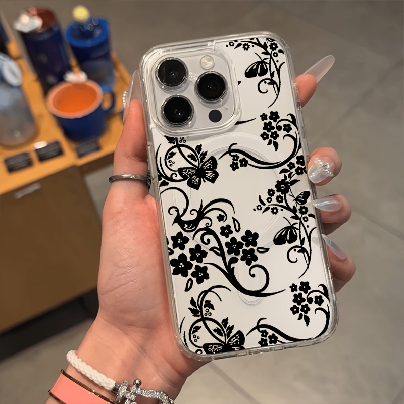TEMU Phone Case: Patterned Phone Case, Supports Wireless Charging, Drop-proof, Skin-friendly Magnetic Case, Suitable For Iphone 17 Pro Max/17
