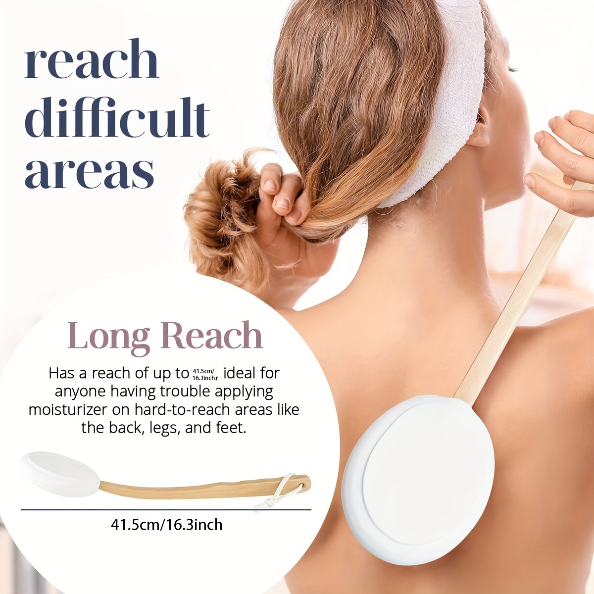 

Long Reach Lotion Applicator: Ideal For Back, Legs, And Feet - Eva Material, Suitable For All