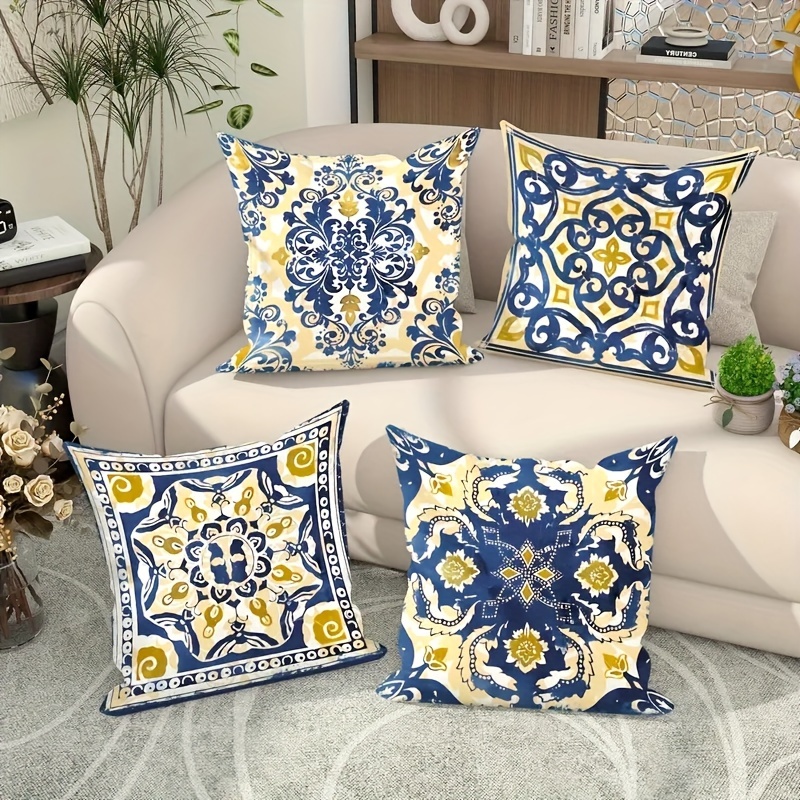 

4- , 18x18 , & , Turkish Decorative Pillowcases For , , Sofa, Bed, Polyester, ,