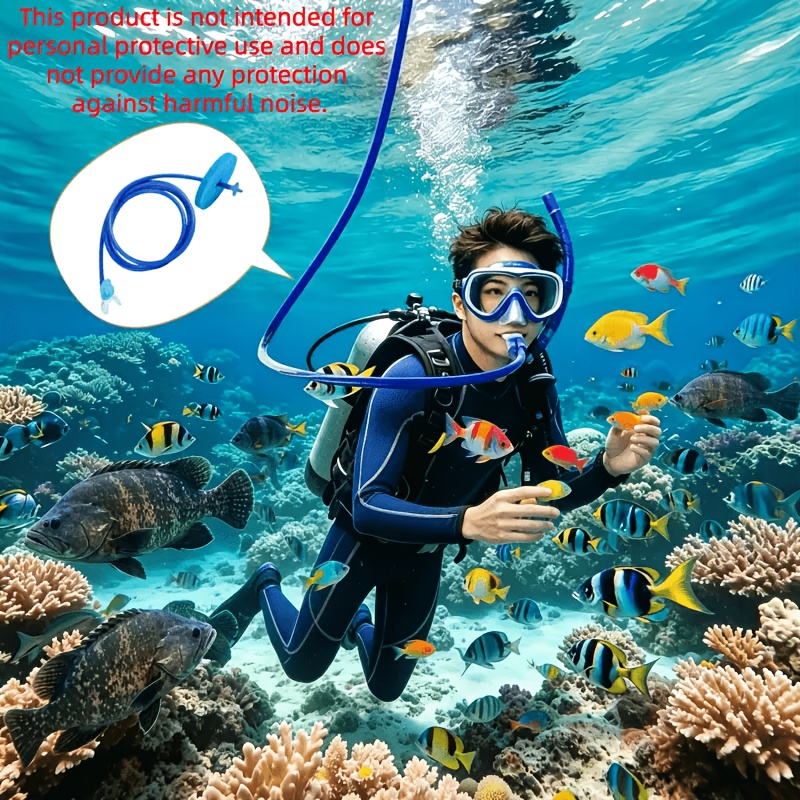 1pc diving snorkel anti choking single double head breathing apparatus underwater breathing   underwater breathing oxygen supply device made of silicone deep sea oxygen supply equipment suitable for beginners and adults