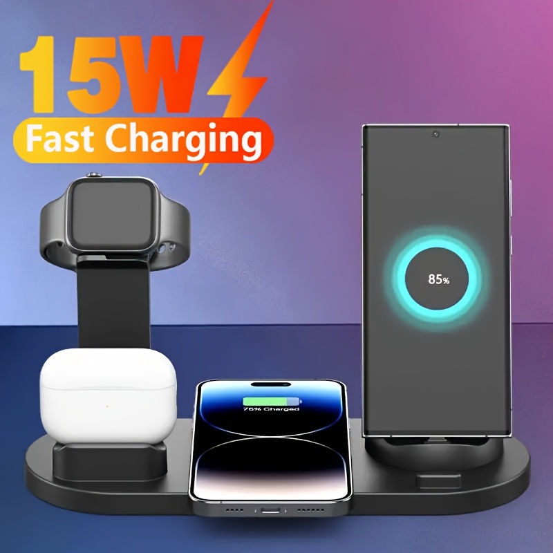 

Fast Wireless Charger: Quick-charging Stand With Usb Type-c Fast Wireless Charger Station Stand Dock - For To 8, For Airpods Pro - Ideal For Office & Home Use