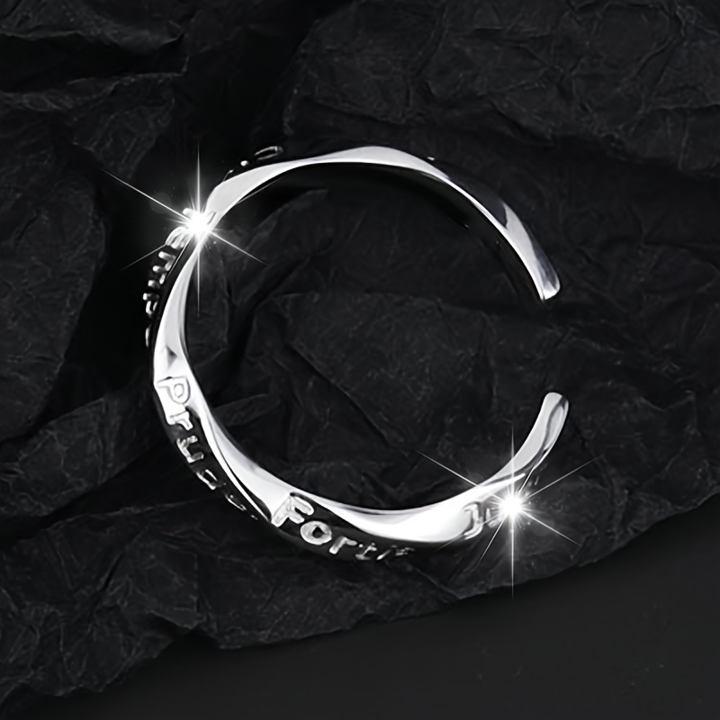 Women's Twisted Rope Open Ring, Trendy Gift for Friends