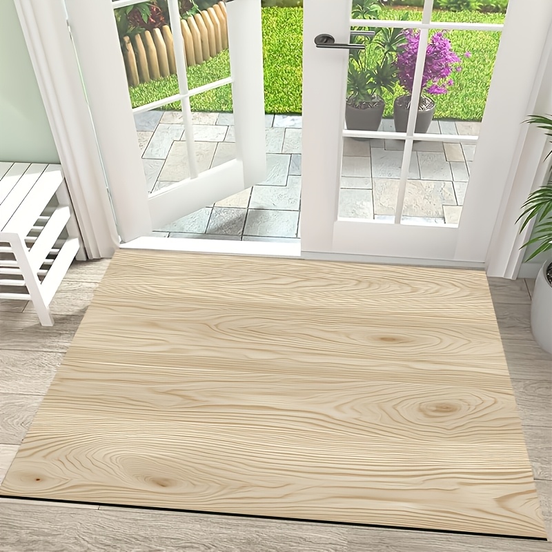 TEMU Tapete de diatomita absorbente y antideslizante, de veta de madera beige , lavable a máquina o a . Adecuado para cocina, pasillo, entrada de