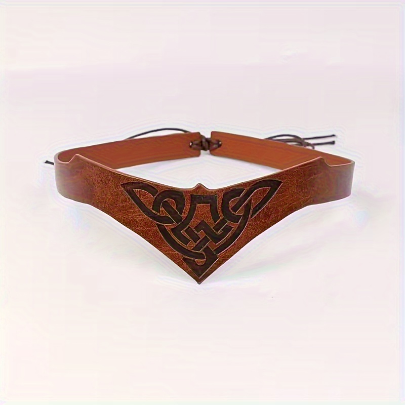 Image of Medieval Embossed Headband, Adjustable Renaissance-style Accessory, Suitable For Cosplay Costumes, Halloween Gift For Men And Women