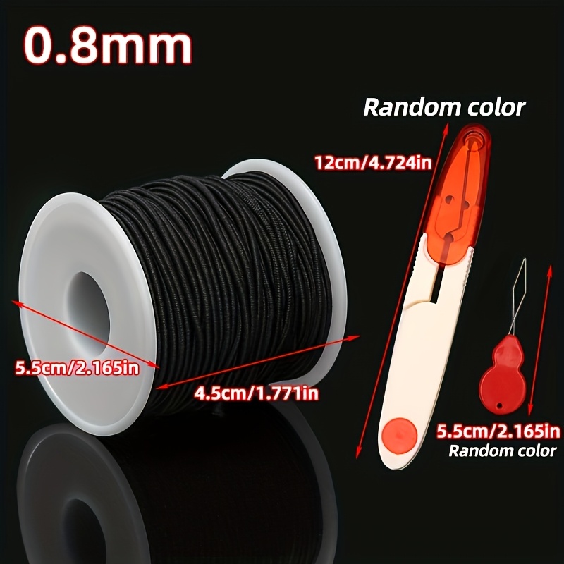 TEMU 1pc Elastic Bracelet String, Wear-resistant Beading Cord For Beads, Beads & Wenwan Jewelry, Elastic Thread For Making Bracelets, Comes With