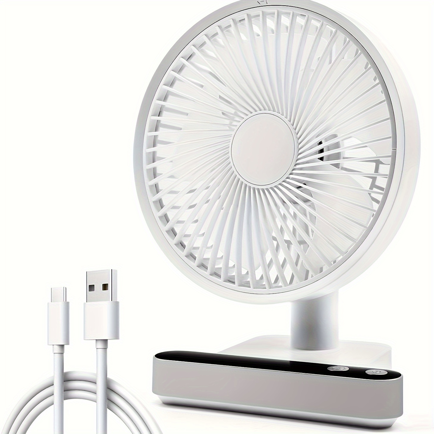 Ventilateur style suspendu au cou rechargeable USB 4000mAh blanc