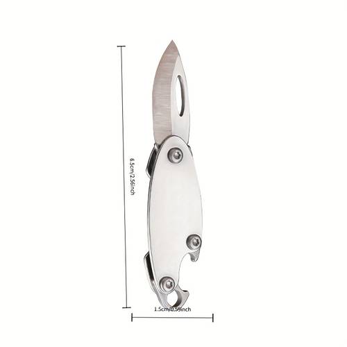 opening rust proof folding utility knife with art handle edc mini knife multi tool with keychain