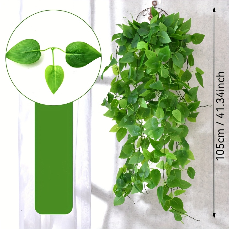 Image of 41.3" Artificial Ivy Vine - Realistic Hanging Plant In Decorative Pot, Perfect For Indoor/outdoor Greenery, Wedding & Engagement Decor, No Battery Required, Plant Hanger