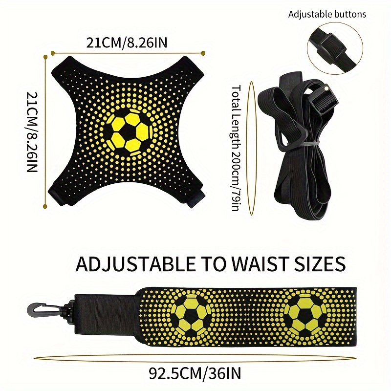 Hands-Free Soccer Kick Trainer - Durable Nylon Football Practice Belt for Solo Dribbling & Exercise, Ideal for Beginners