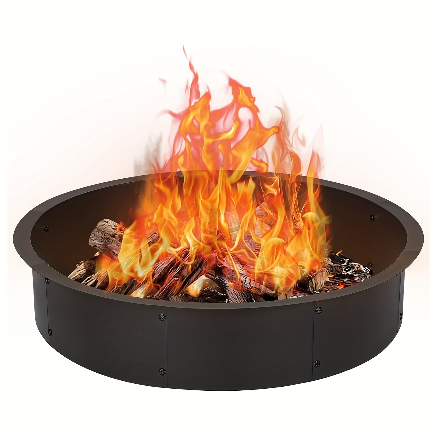 

39-inch Outer/36-inch Pit Ring: Heavy-duty Steel Insert, Portable Round Liner For Diy Campfire, Outdoor Patio, Yard.