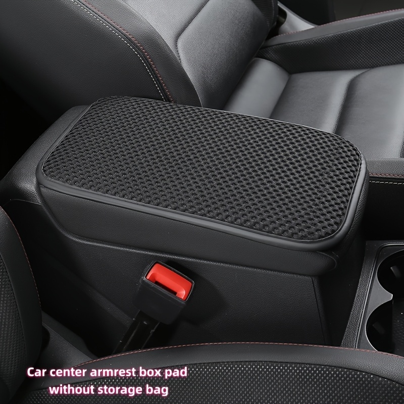 TEMU 車用センターアームレストパッド、アイス滑り止めファイバーファ素材付き収納スペース、ほとんどの車内アクセサリーに適合