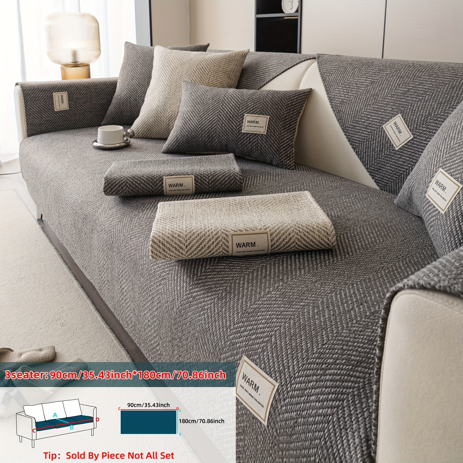 TEMU 1 de sofá minimalista de estilo contemporáneo con diseño de , antideslizante, de muebles para mascotas, lavable a máquina, adecuada para sofás