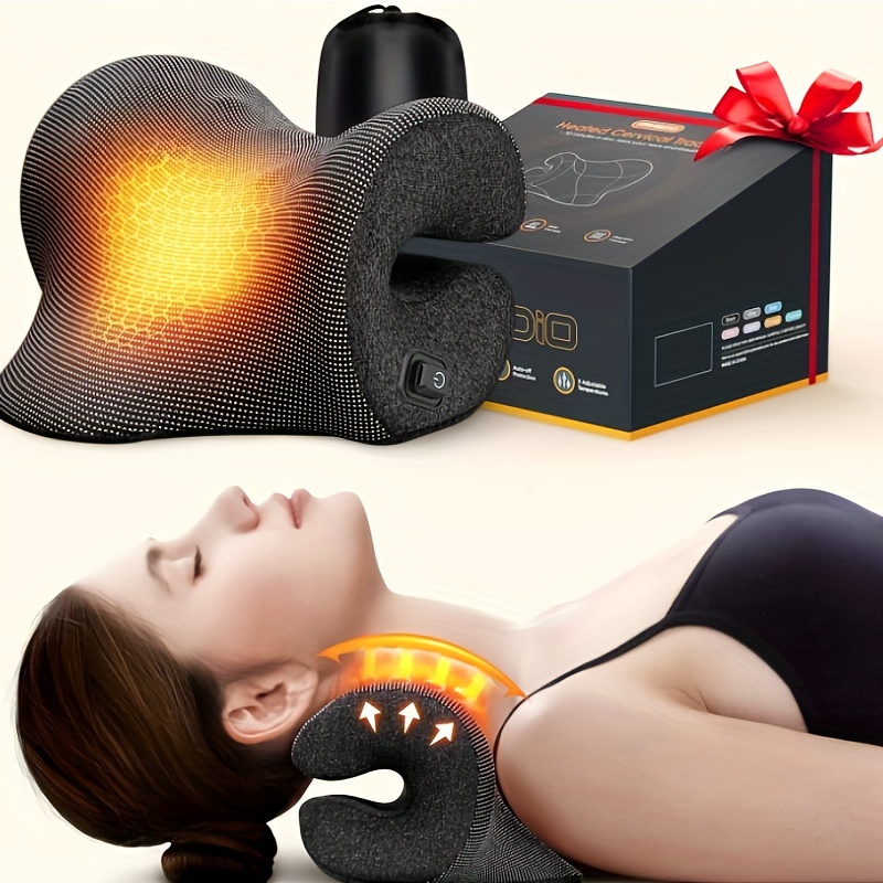 

3s Heated Neck Stretcher For , Graphene Heating Pad, Cervical Pillow Device No Smell, And Shoulder Relaxer Tmj Spine Alignment