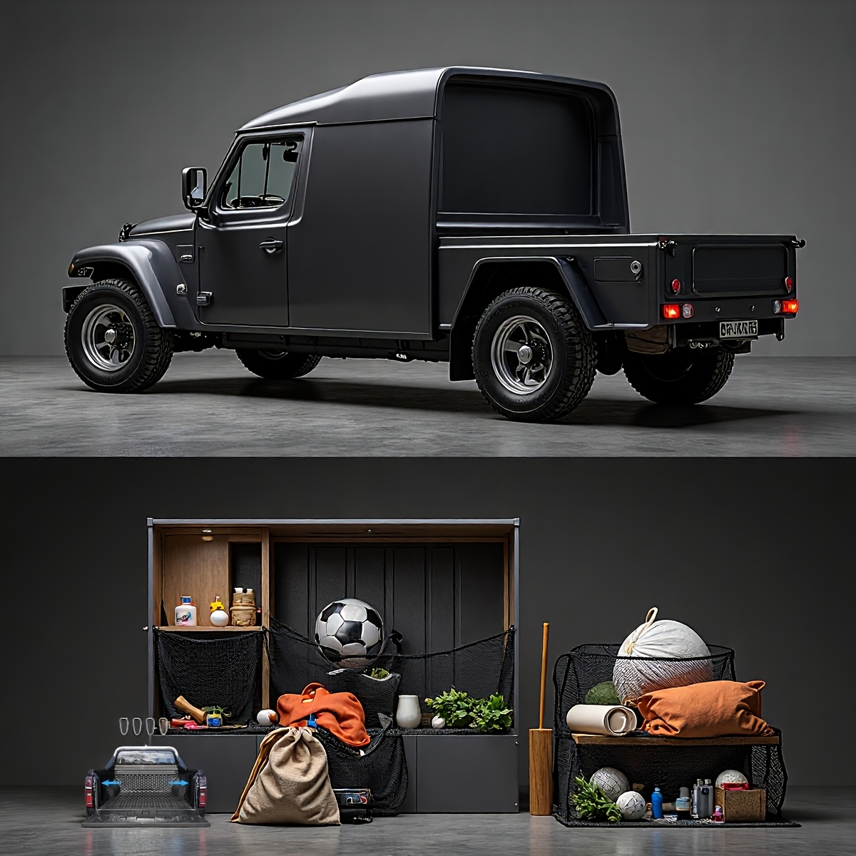 TEMU Truck Bed Organizer, Elastic Shrink Truck Cargo Net With 4 Metal Hooks To Keep Truck Interior Tidy, Truck Bed Storage Can Hold Many Items