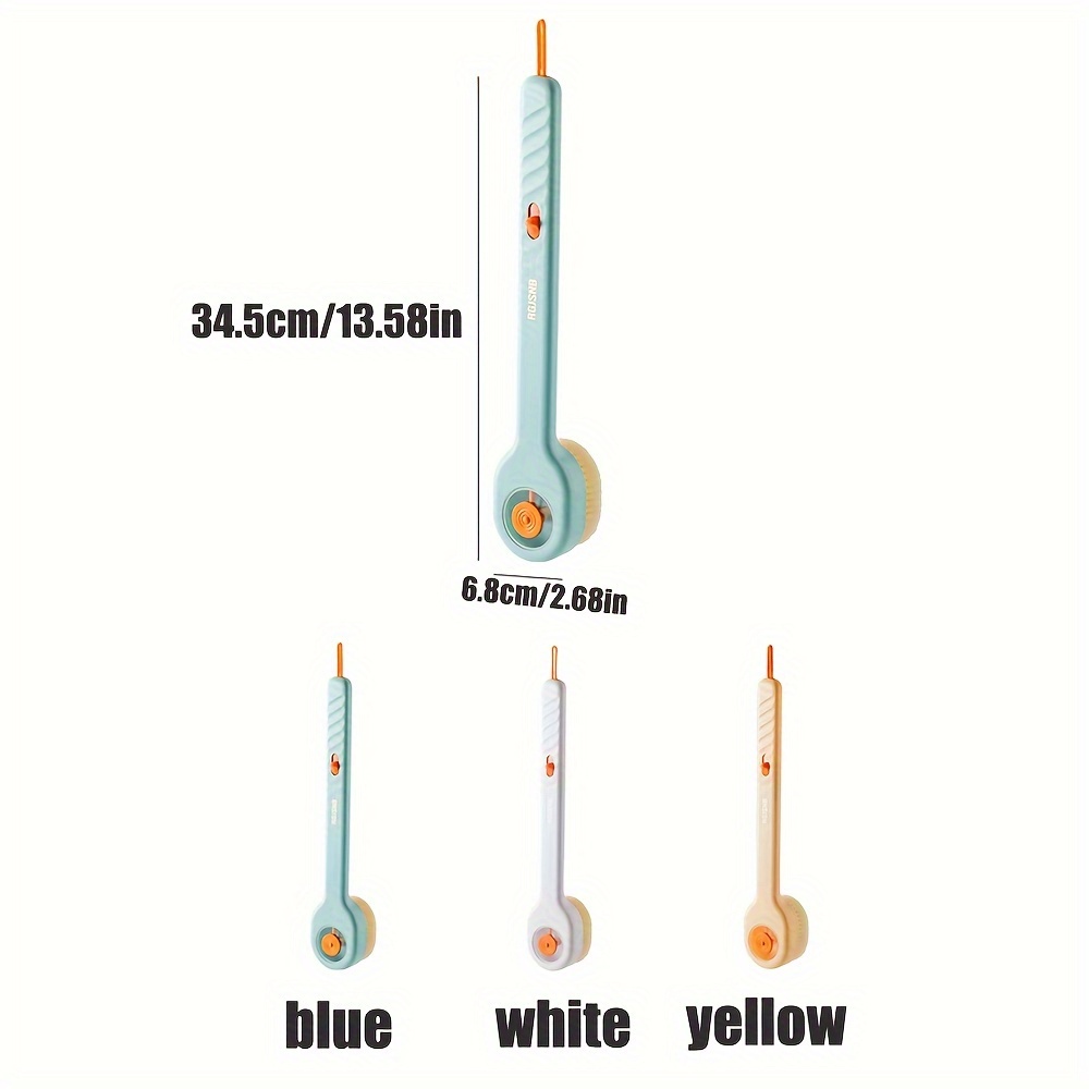 liquid bath brush press bath brush unisex long handle bath brush soft bristle back scrubbing brush to ask for help bathing artifact details 3