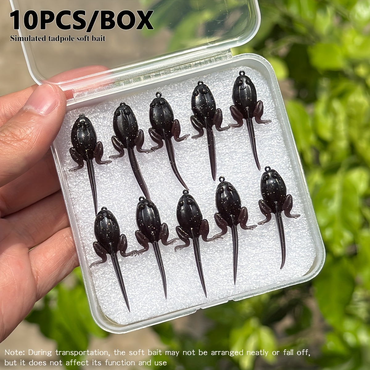 10 -shaped Soft Lures With Hooks - Artificial Bait With Floating Action, Realistic Fly Fishing Lure, Dark Tpe Floating Material, Suitable For Freshwater And Saltwater Fishing