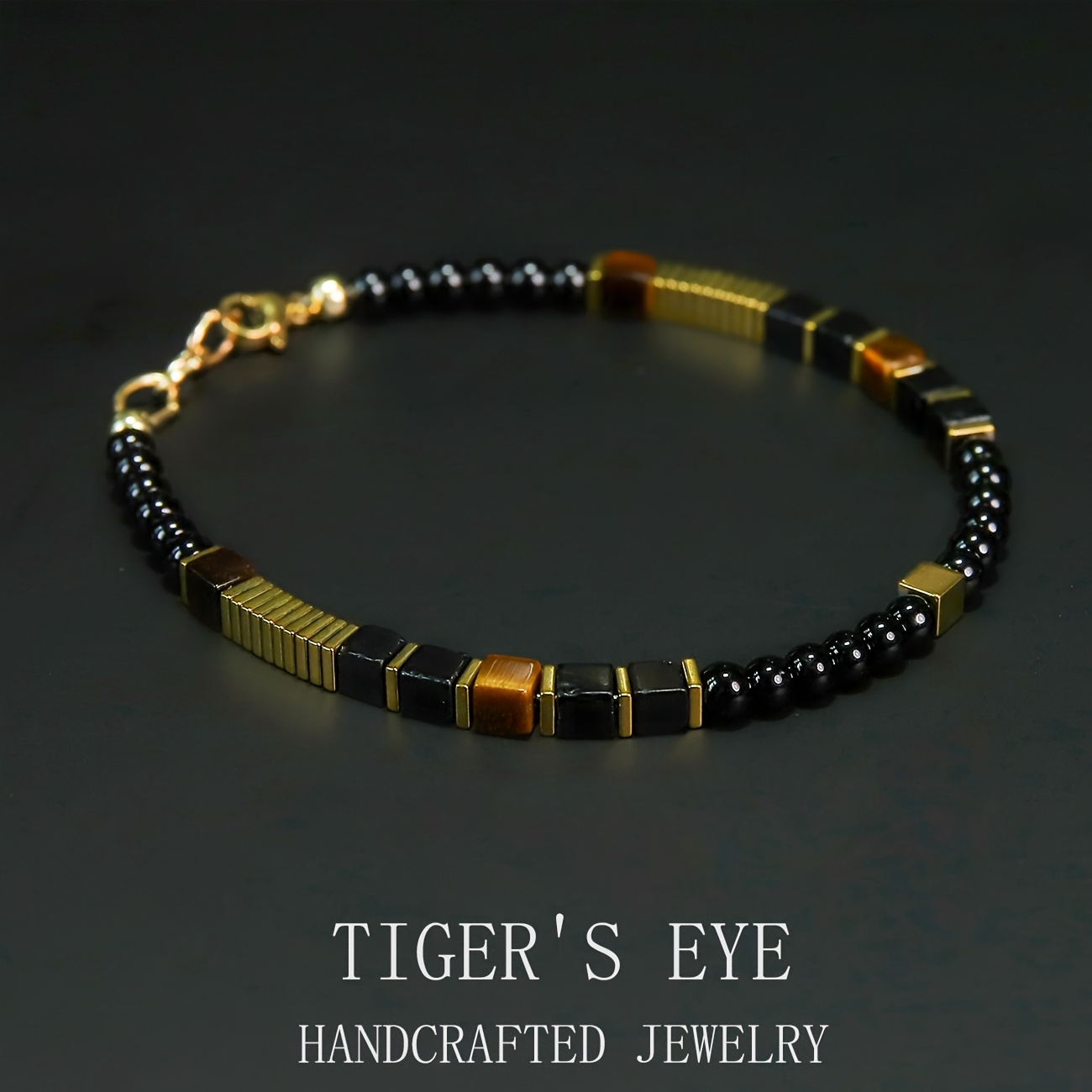 TEMU Lineargems Men's Natural Eye Bracelet - Handcrafted Suitable For , Gift For, Husband, Boyfriend, For Daily Wear, Parties, Graduation, Father's