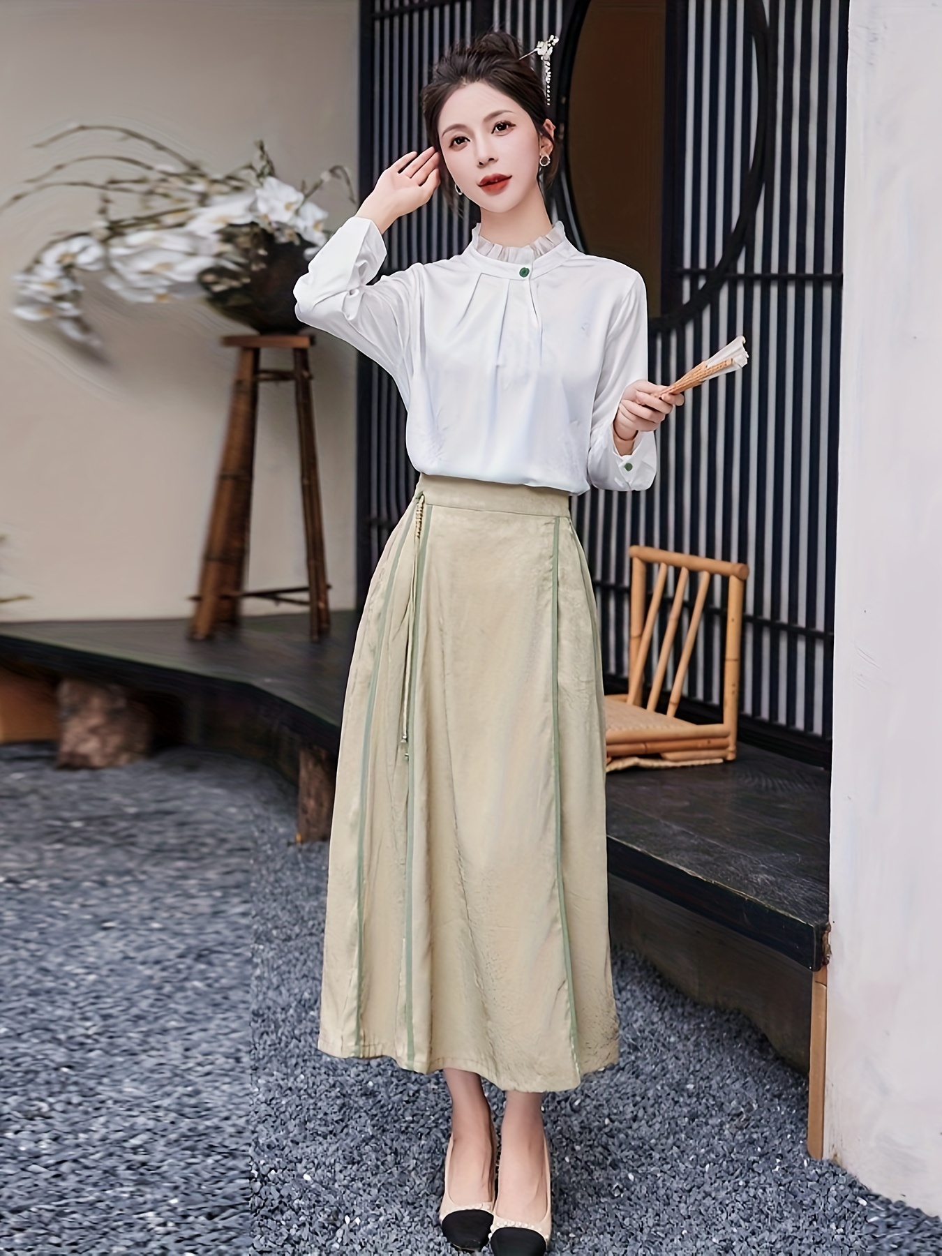 【I AM MARI】Beju puff jacket blouse & skirt set ★3color a11d7efe-4846-46ca-9344-