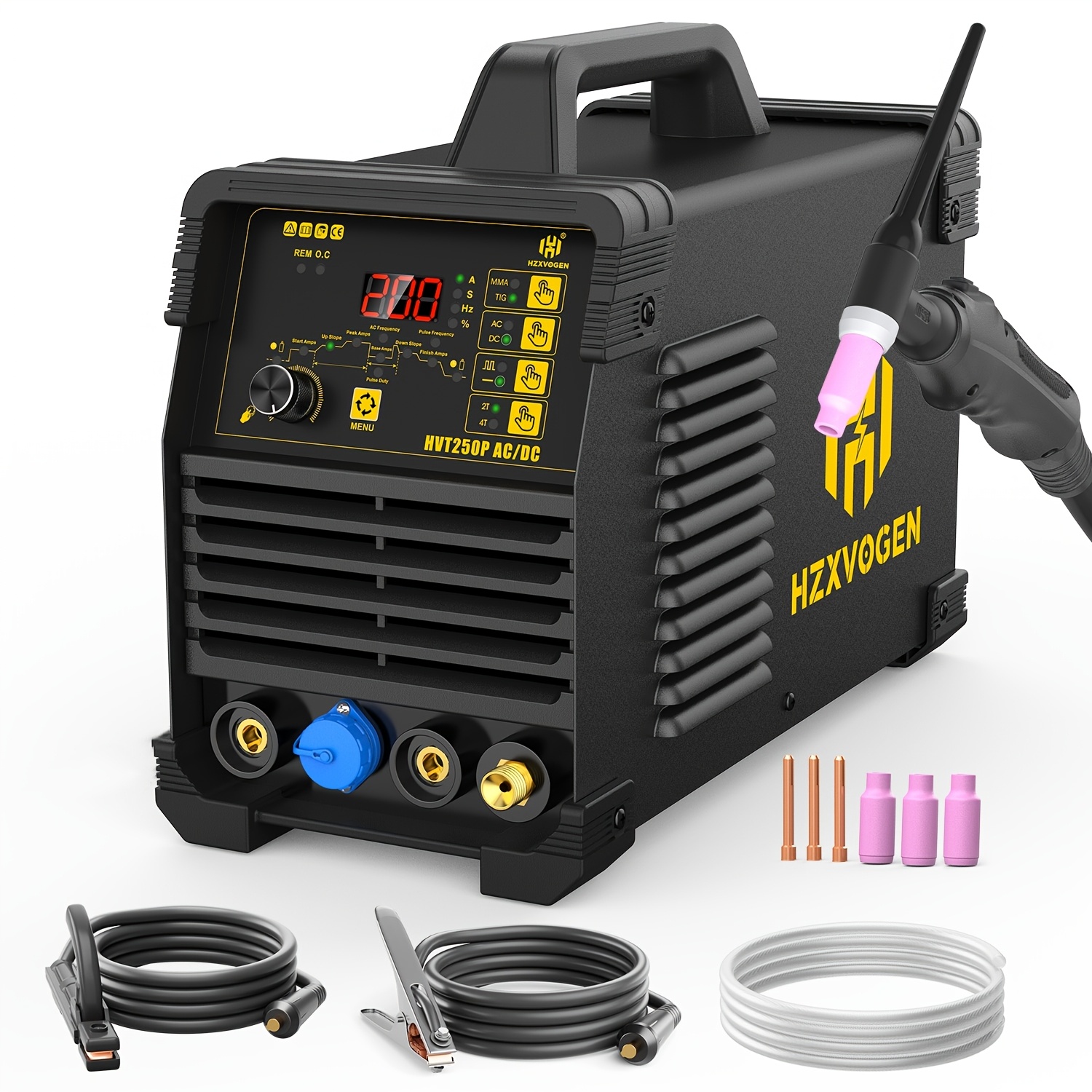 Hzxvogen 200amp Ac/ Aluminum Tig Welder 4in 1 Ag Tig/ Tig/ Tig/mma Multiprocess Welding Machine 230v Igbt Inverter Welder Machine