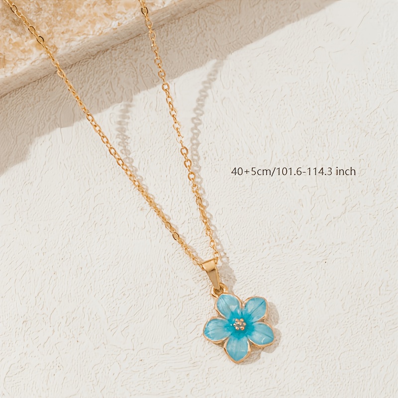 Women's Oil-Drip Colored Flower Pendant Necklace — Sweet Accessory