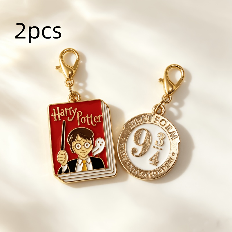 TEMU 2pcs Harry Potter Vintage Lobster Clasp Keychain, Unisex Lobster Clasp Key Accessory, Car Key Hook, Bag Charm Accessory, Diy Accessory, Creative