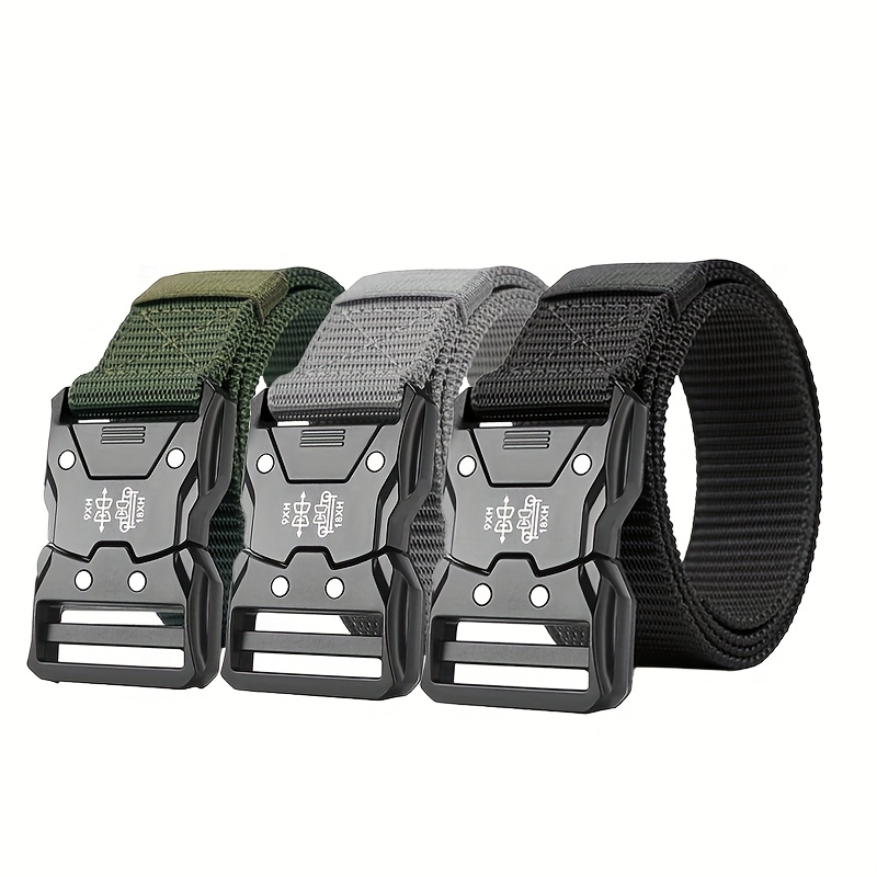2pcs unisex   nylon belts breathable canvas design quick release   comfortable durable for outdoor sports training black sports belts adjustable belt durable belt   belt 7