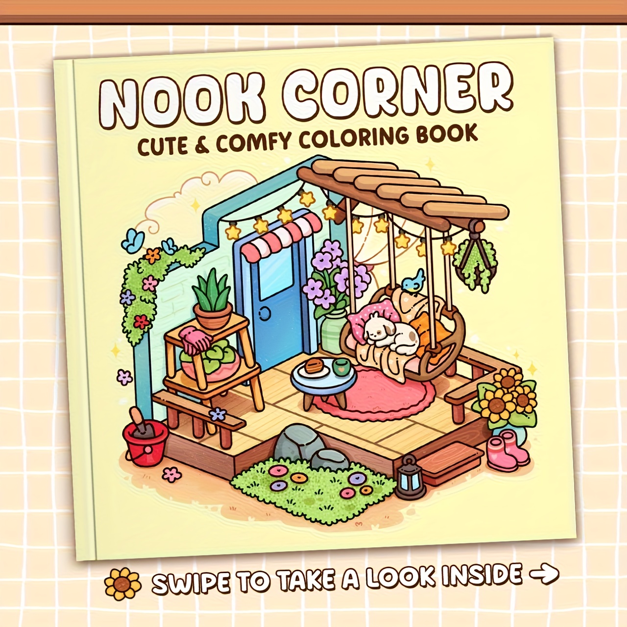 Image of Nook Corner & Teen Coloring Book Relax & Relaxation - Single-sided Pages With Cute Kawaii Doodles, Corner Scenes Suitable Coloring Supplies (markers/crayons/pencils) - Coloring Books, Gift & Teens