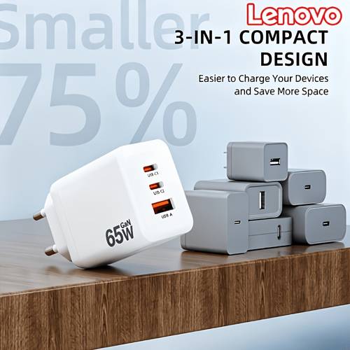 65 snabbladdare | 3-portars usb-c pd 65w + usb-a 30w väggladdare | laddningsadapter för enheter med pd/qc3.0/pps, överhettningsskydd, eu-kontakt | kompatibel med iphone 17/16/15/14 pro max, ipad, samsung galaxy, xiaomi, huawei