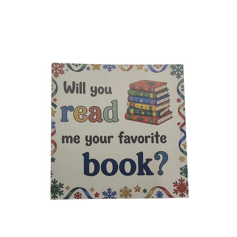 TEMU Christmas Elf Prop, Will You Your Book Card