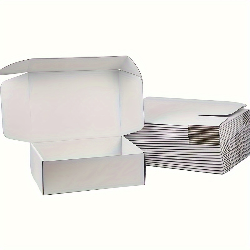 

10pcs White Corrugated Cardboard Shipping Boxes - Small, Easy-to-, Mailing & Gift Wrapping Boxes With Labels - Ideal For Valentine's Day, Weddings, And Storage, Gift Boxes For Gifts