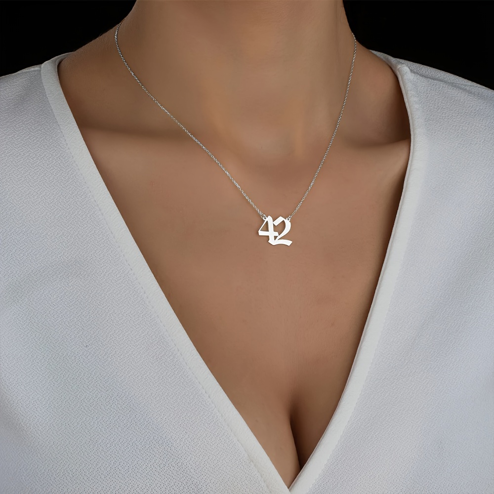 Custom Lucky Number Necklace, Minimalist Design