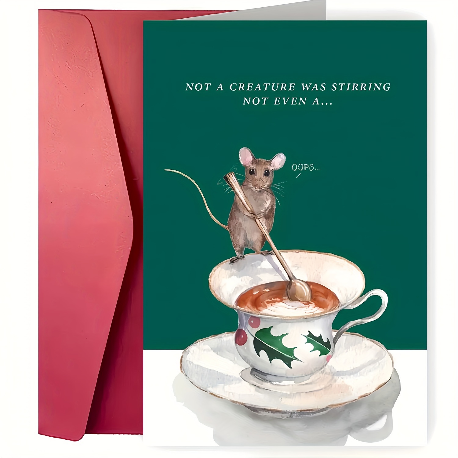 

Christmas Eve Greeting Card With - Holiday Wishes & Decor, Suitable For Anyone