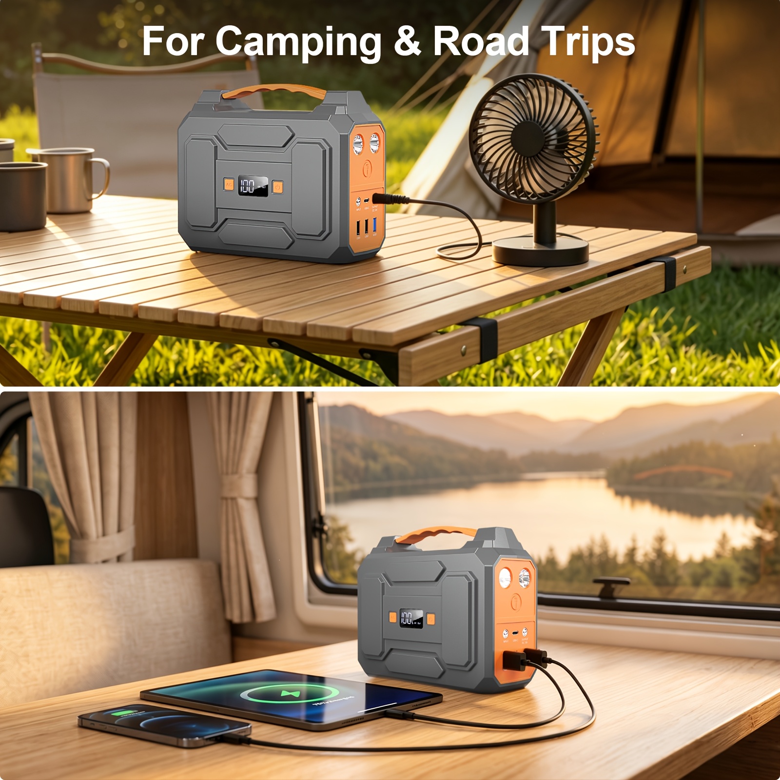 300w 150w 100w portable power station solar generator - Temu