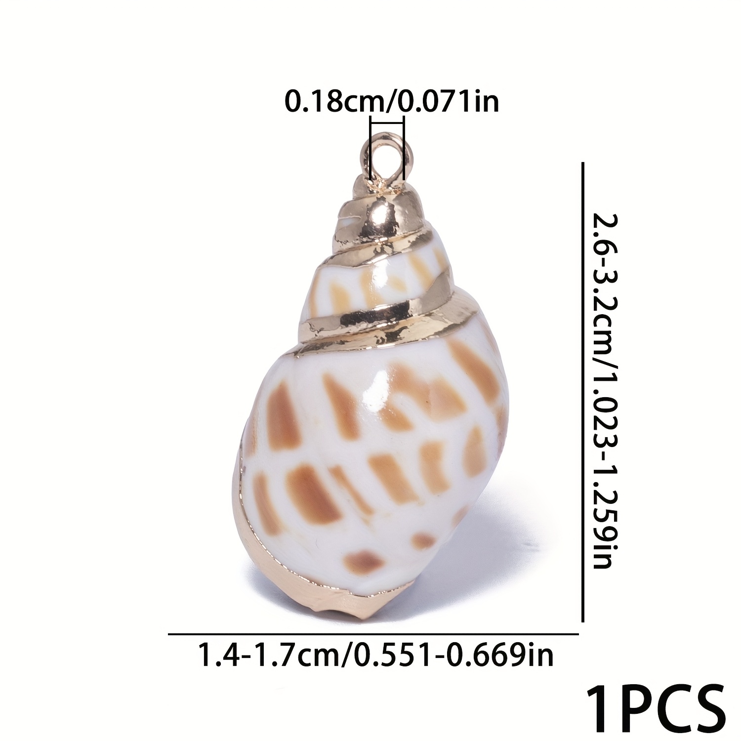 Multi-Color Natural Conch Shell Pendant, Handmade Craft Accessory