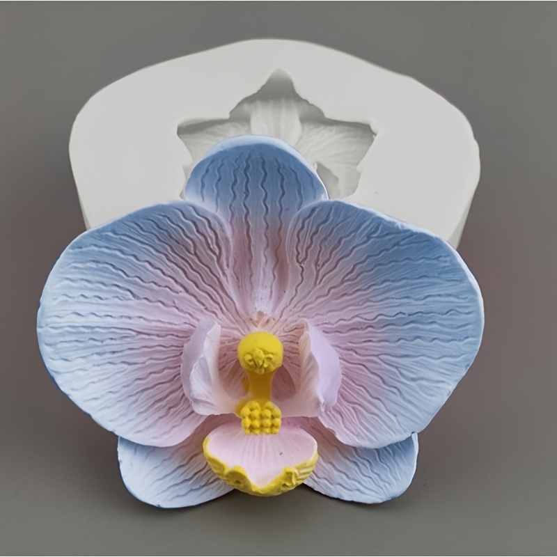 E-shop Blumenförmige Silikon 3D Seifenform Phalaenopsis Duftkerzen Silikonform Tropf Gips